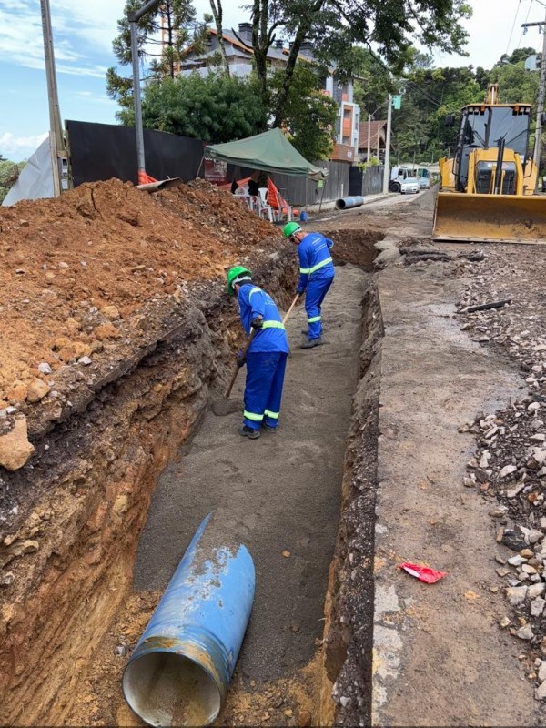 Obra para ampliação do abastecimento