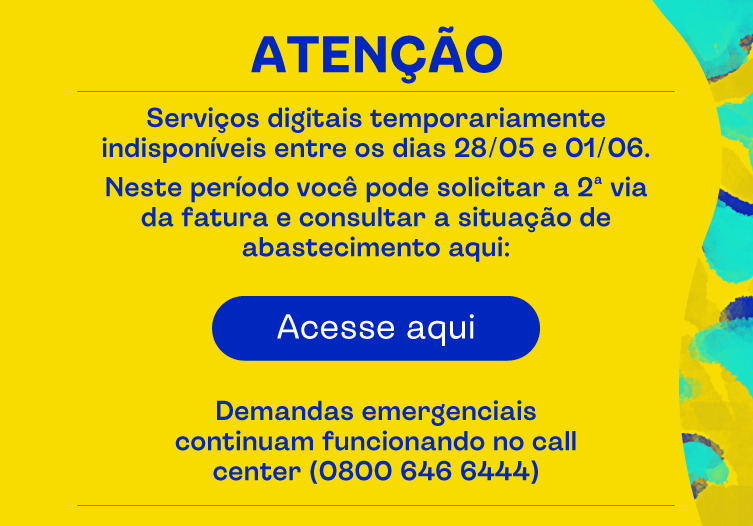 Indisponibilidade atendimento digital